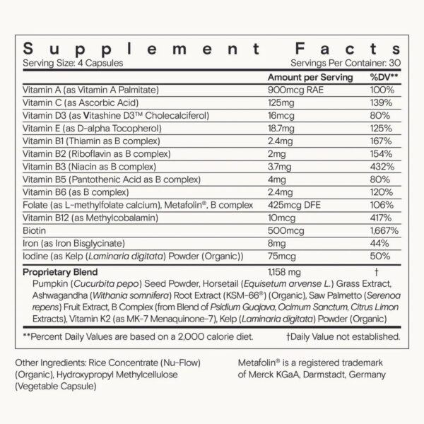 Version 1.0.0 Vitaminas Moon Juice para cabello grueso fuerte y saludable