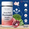 Vitaminas postnatales veganas Best Nest Wellness frasco lateral