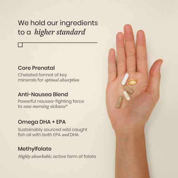 Vitaminas prenatal Perelel formulación sin soya y no GMO