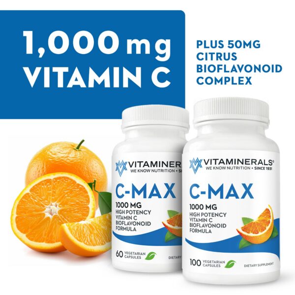 Vitaminerals C-MAX suplemento vitamina C bioflavonoides cítricos