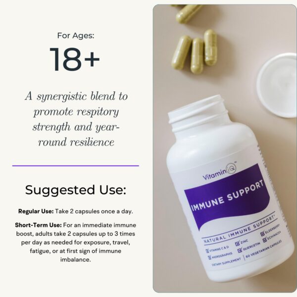 VitaminIQ suplementos herbales orgánicos para defensa inmune fuerte y saludable