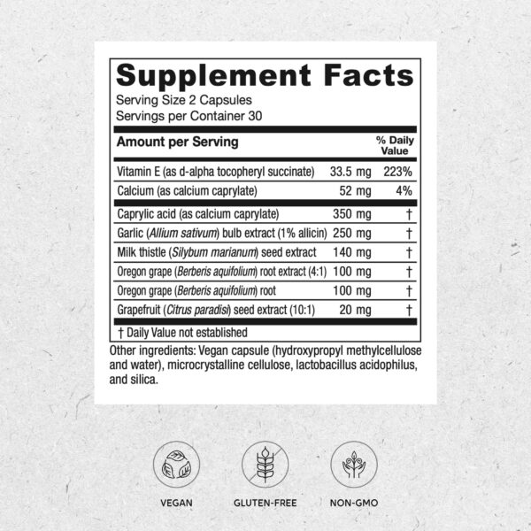 Presentación de 60 cápsulas Vegano