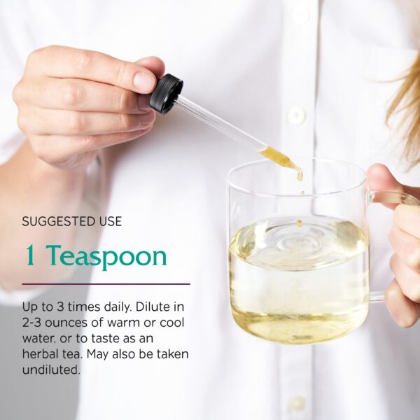 Vista lateral del suplemento líquido Vitanica Daily Calm Tonic