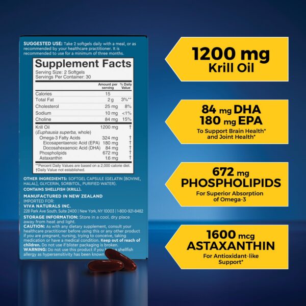 Bote en estante con krill oil