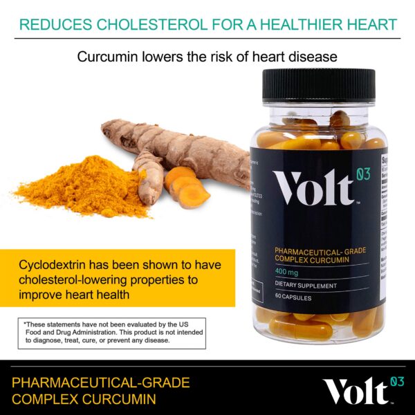 Volt03 suplemento curcumina ingredientes naturales cápsulas