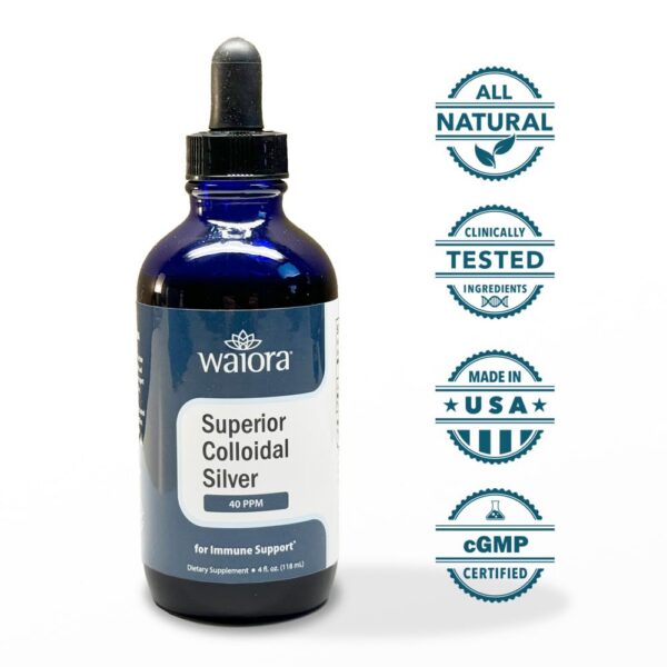 Goterero y frasco Waiora en primer plano