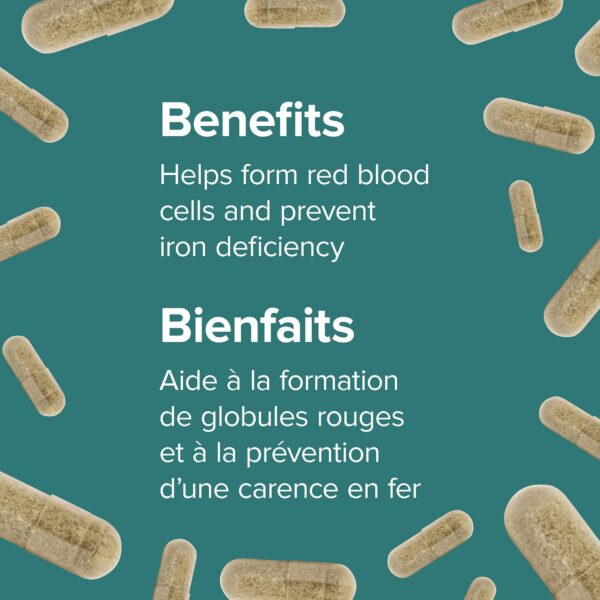 Etiqueta nutricional de hierro suave