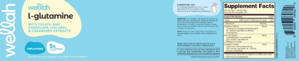 Frasco Wellah L-Glutamina listo para usar