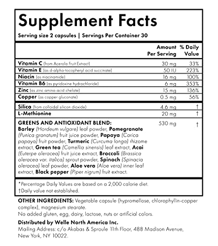 WelleCo Skin Elixir suplemento para piel sin gluten y vegano