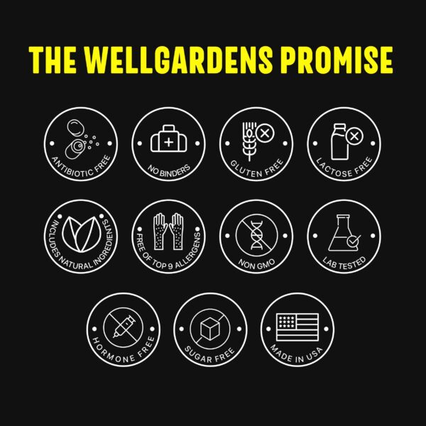 Version 1.0.0 Envase Wellgardens en fondo claro