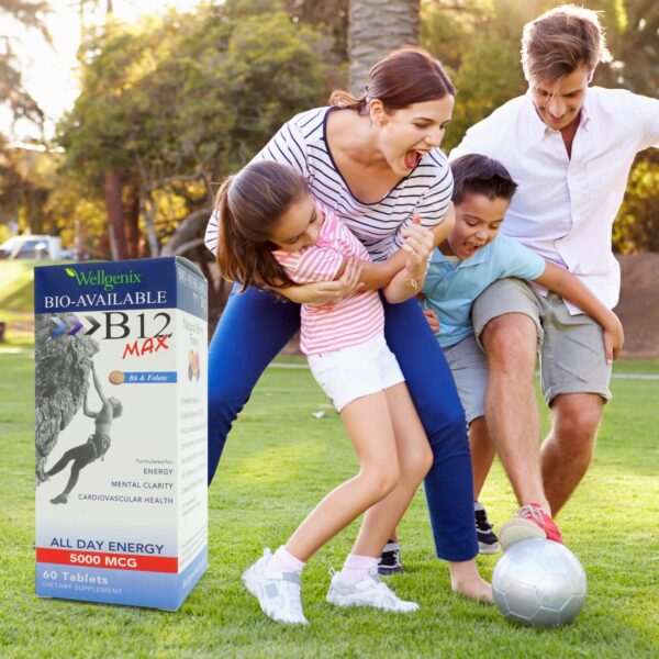 Suplemento Wellgenix alta absorción vitaminas b12 b6 y folato