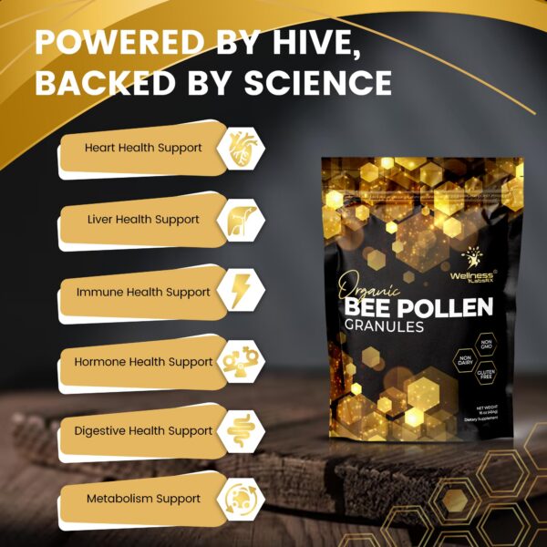 Polen de abeja orgánico Wellness LabsRx - datos de certificación