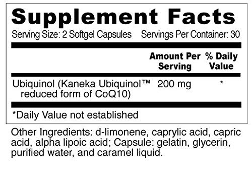 Etiqueta de Wellness Resources CoQ10 ubiquinol