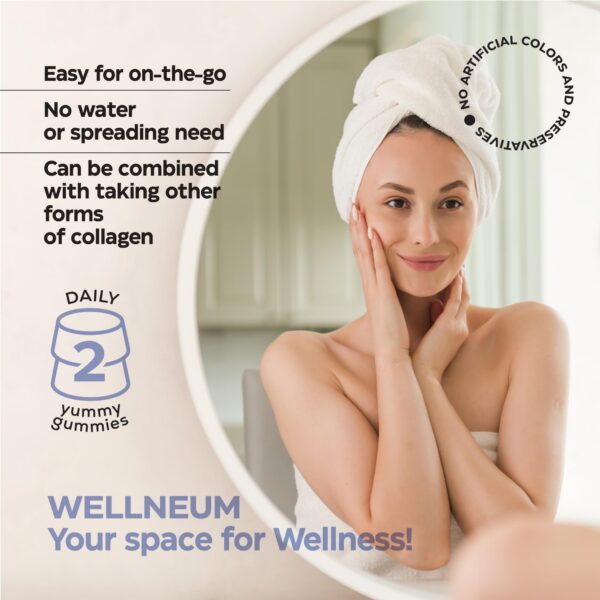 Caja y blíster de gomitas colágeno Wellneum