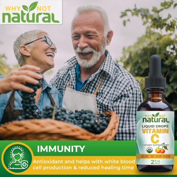 Why Not Natural vitamina C orgánica líquida para niños y adultos