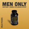 Wild Foods Herbal Stack envase y etiqueta clara para hombres