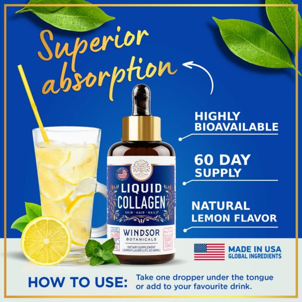 Frascos de colágeno Windsor Botanicals en empaque