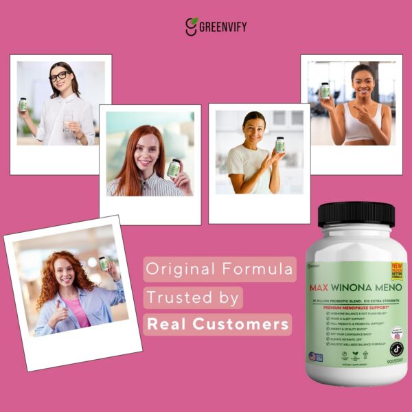 Winona Max cápsulas para menopausia equilibrio y soporte.