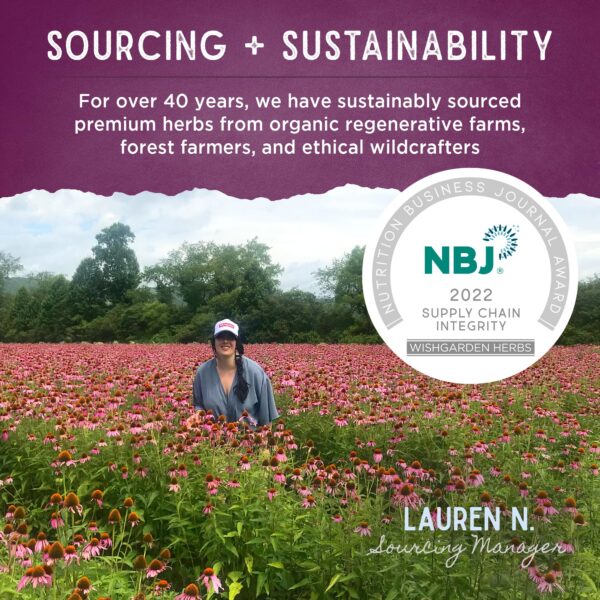 Botella WishGarden con extractos herbales para relajación y calma