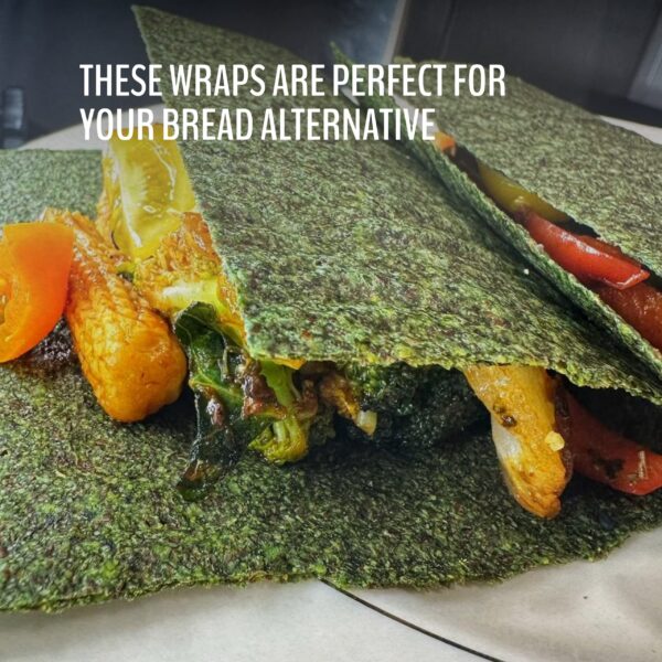 Wrap WrawP embalaje con etiquetas de ingredientes orgánicos