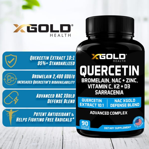 Frasco X Gold Health con sello de calidad