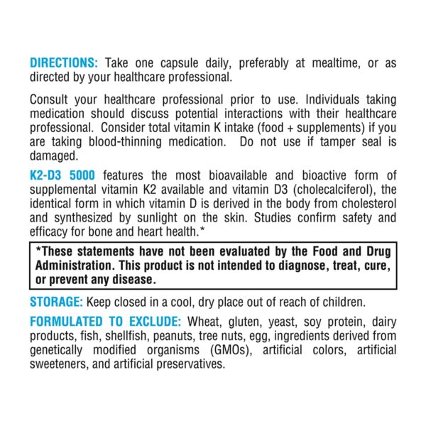 Caja y etiqueta XYMOGEN K2 D3 5000 suplemento