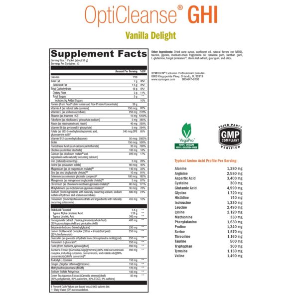 Producto detox XYMOGEN sin gluten para limpieza intestinal