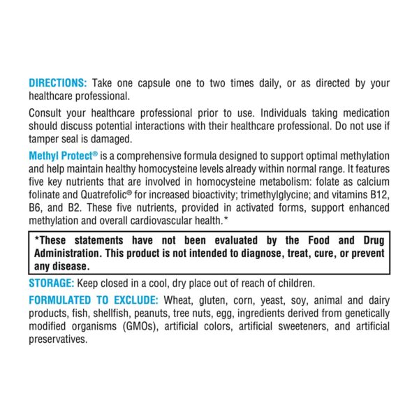 Version 1.0.0 XYMOGEN Methyl Protect suplemento vitaminas B metiladas