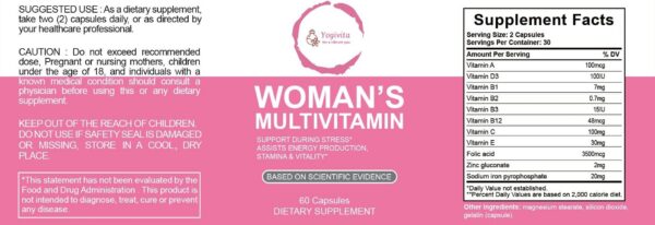 Box and bottle arrangement for Yogivita multivitamin