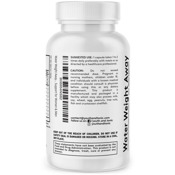 Version 1.0.0 Youth & Tonic paquete con 90 pastillas para hinchazón y gases