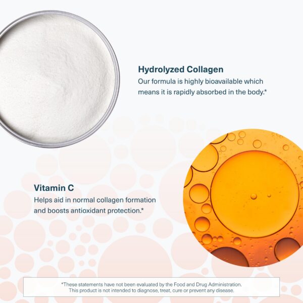 Frasco de colágeno en estante