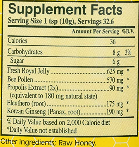 Frasco de gel de jalea real en estante