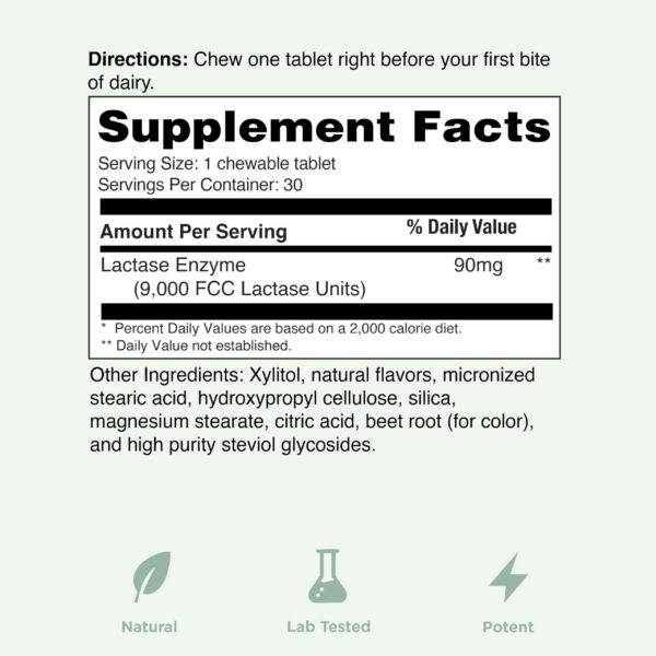 Frasco de gomitas lactasa