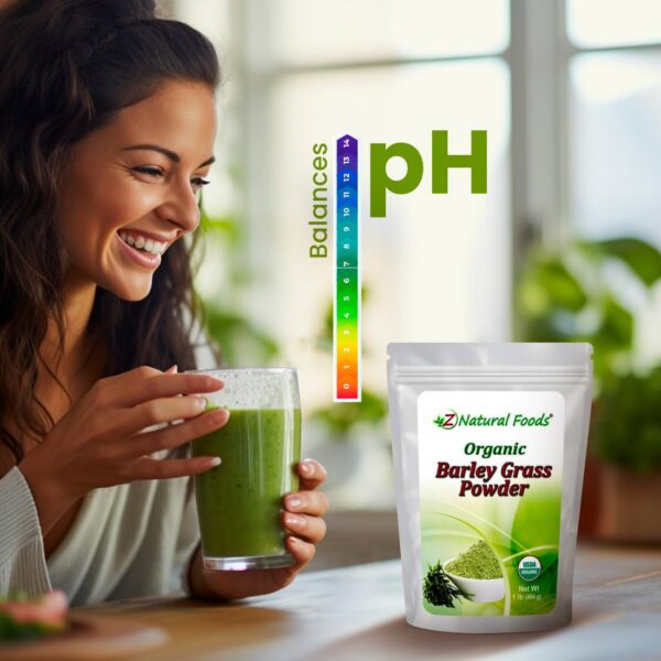 Textura fina del polvo de hierba de cebada