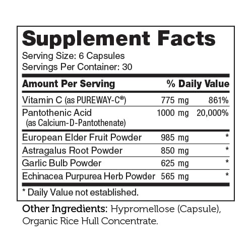 Zahler ImmunAbreve suplemento vitamina c y astrágalo 180 cápsulas