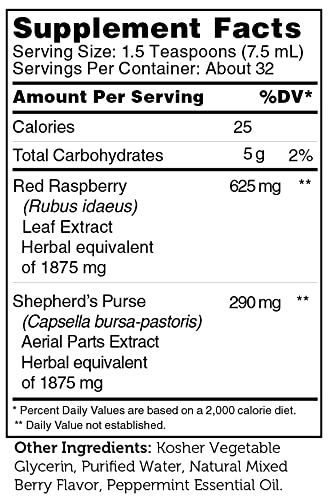 Zahler suplemento hoja frambuesa roja bolsa de pastor
