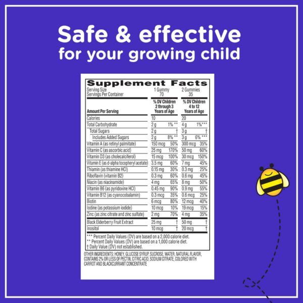 Zarbee's multivitaminas niños suplemento sabor natural baya