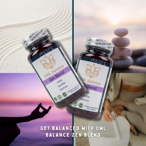 Suplemento para aliviar el estrés Zen Blend 60 cápsulas