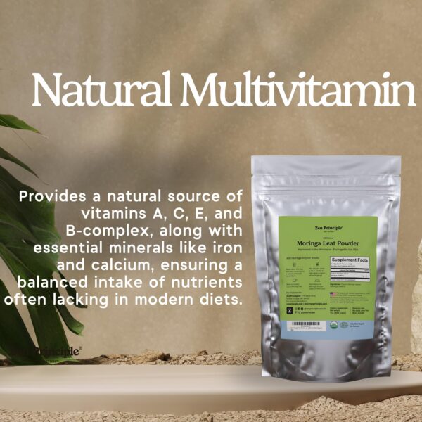 Frasco con fondo verde para moringa