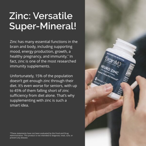 Zinc BrainMD Neuro Zinc para función cerebral e inmunidad