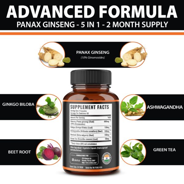 Zolotus cápsulas energéticas suplemento natural