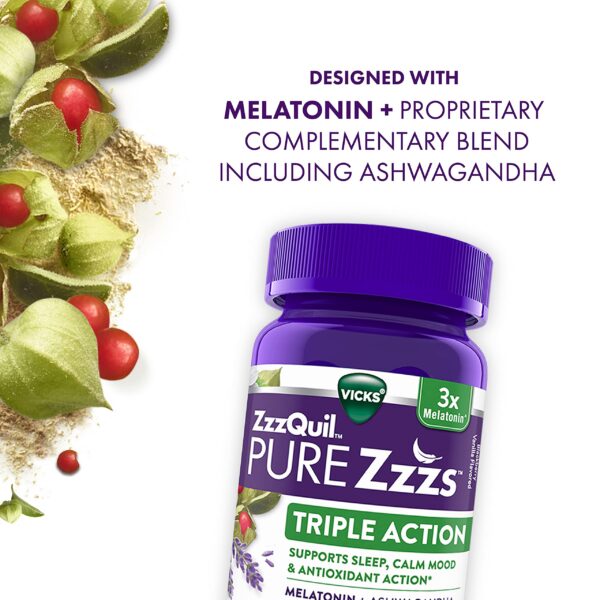 ZzzQuil PURE Zzzs tabletas melatonina y extractos naturales